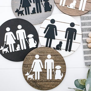 3D Restroom Sign With Pets Restroom Sign For Veterinarian Office Gift For Dog Lover Gift For Cat Lover Bathroom Sign With Cat Or Dogs