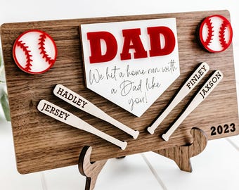 Baseball Themed Fathers Day Gift For Dad Sports Gift For Baseball Dad Gift From Kids To Dad For Fathers Day Softball Gift