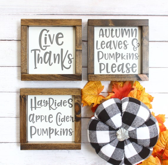 Fall Decor Sign Collection by Lumber and Letters | Etsy