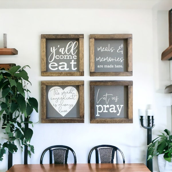 Rustic Kitchen Wall Decor Mix and Match Kitchen Signs Gray Kitchen Decor Wall Art