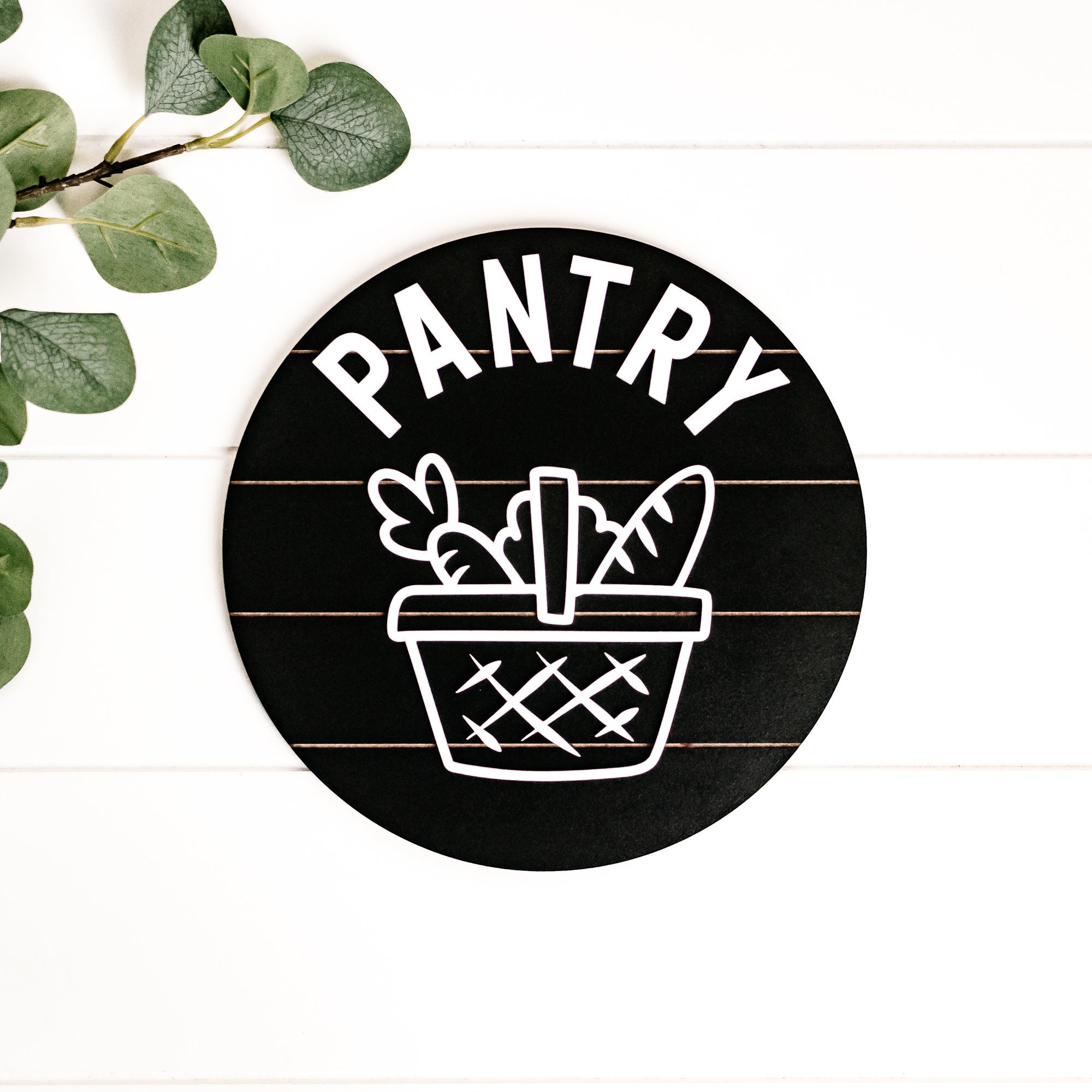 Pantry Sign With Basket Kitchen Decor Pantry Door Sign Modern Farmhouse Pantry Decor