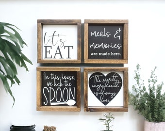 Kitchen Wall Decor Rustic Kitchen Signs Black and White Kitchen Decor Modern Farmhouse Signs For Kitchen Dining Room Wall Decor