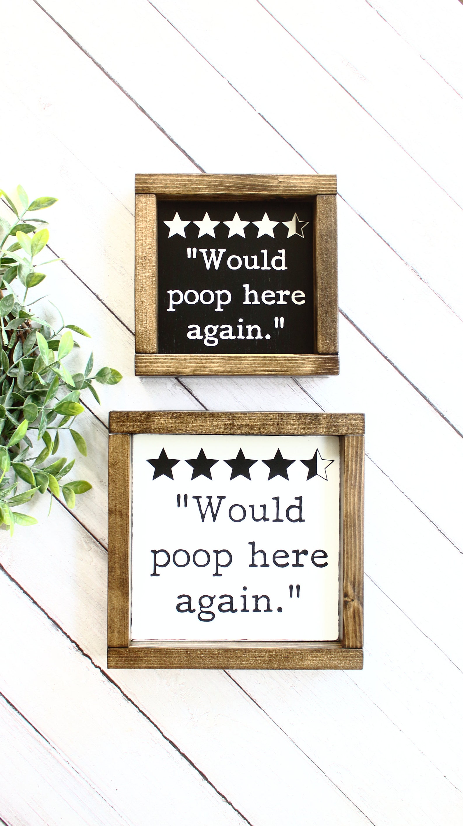 Black Bathroom Signs Modern Farmhouse Bathroom Wall Decor | Etsy