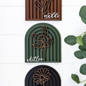 Personalized Birth Month Flower Sign, Boho Floral Decor afbeelding 3