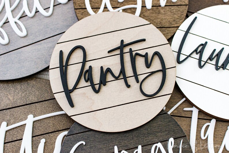 3D Lettered Shiplap Office Door Sign Laundry Door Sign Pantry Door Exit ...