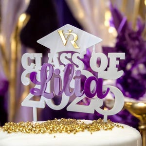Personalized Graduation Cake Topper Custom Acrylic Grad Party Decoration Class of 2026 Cake Decor Senior Celebration Keepsake