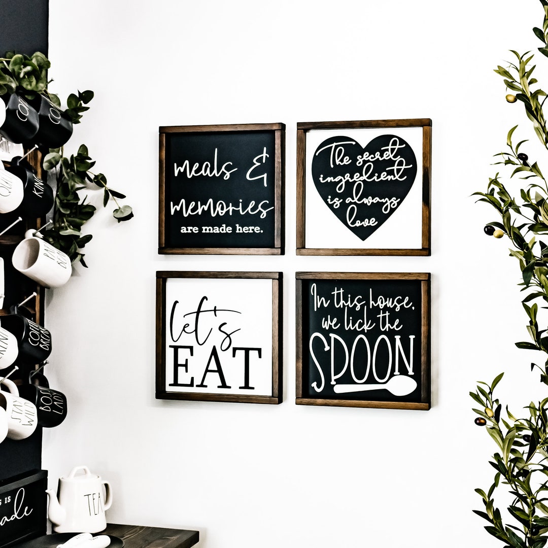 3D Lettered Modern Farmhouse Kitchen Wall Decor - Etsy