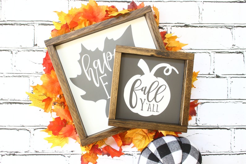 Fall Decor Sign Collection by Lumber and Letters Etsy