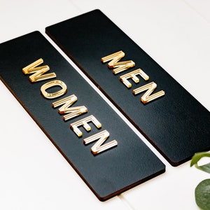 Men and Women Restroom Signs Custom Door Signs for Home and Office ...