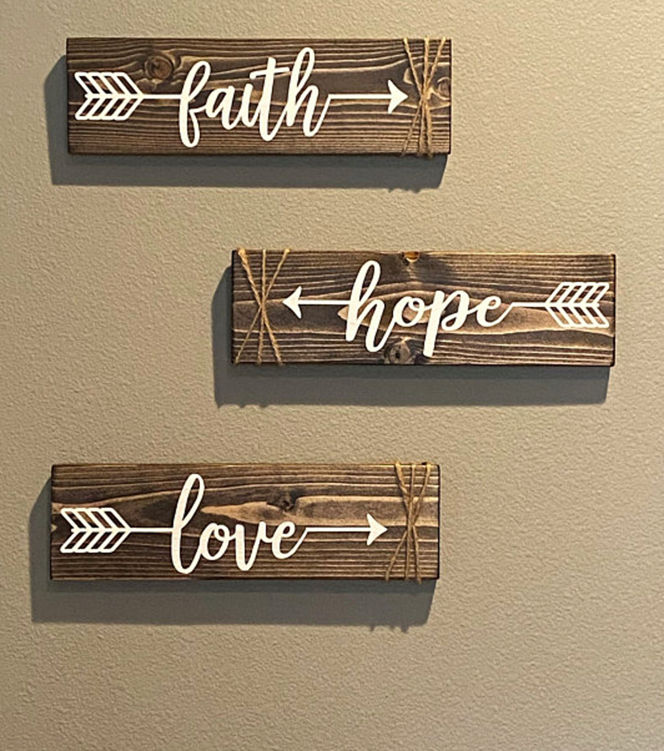 Living Room Wall Decor Faith Hope Love | Etsy