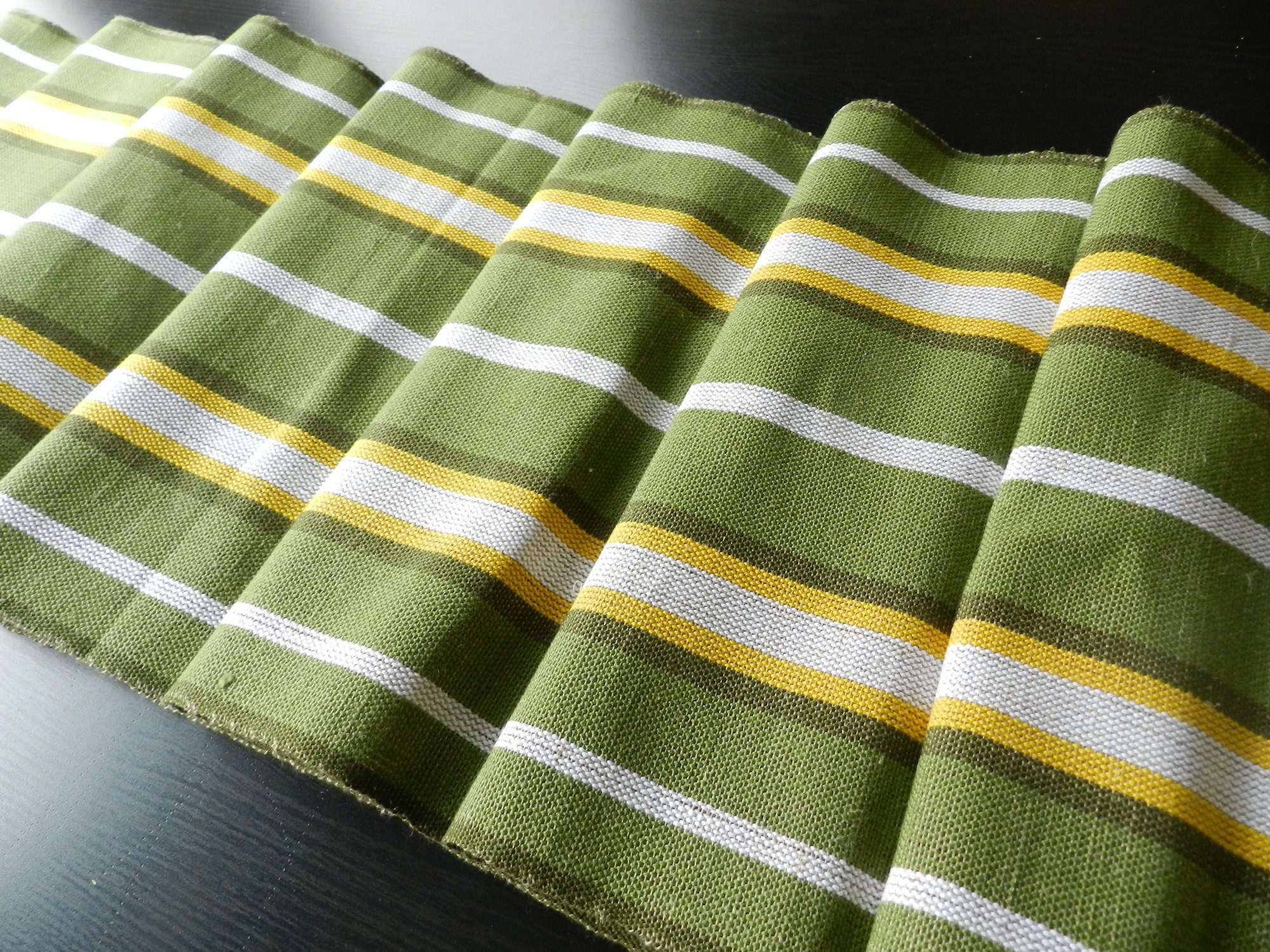 専用★Sweden＊Hand woven linen cloth＊・* Handwoven Swedish Linen Fabric: Rustic Striped Sewing Supply (3.5