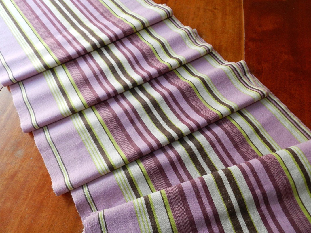 Vintage Striped Linen Fabric: Swedish Woven Cloth, 5.8 Yards - Etsy