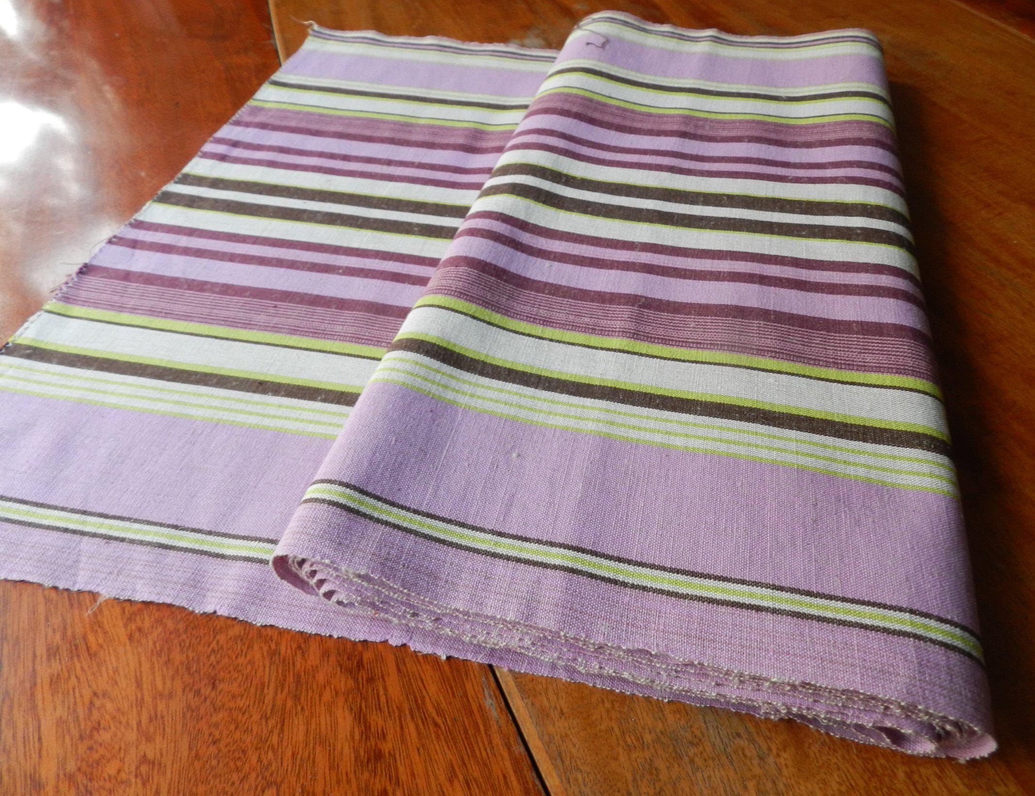 Vintage Striped Linen Fabric: Swedish Woven Cloth, 5.8 Yards - Etsy