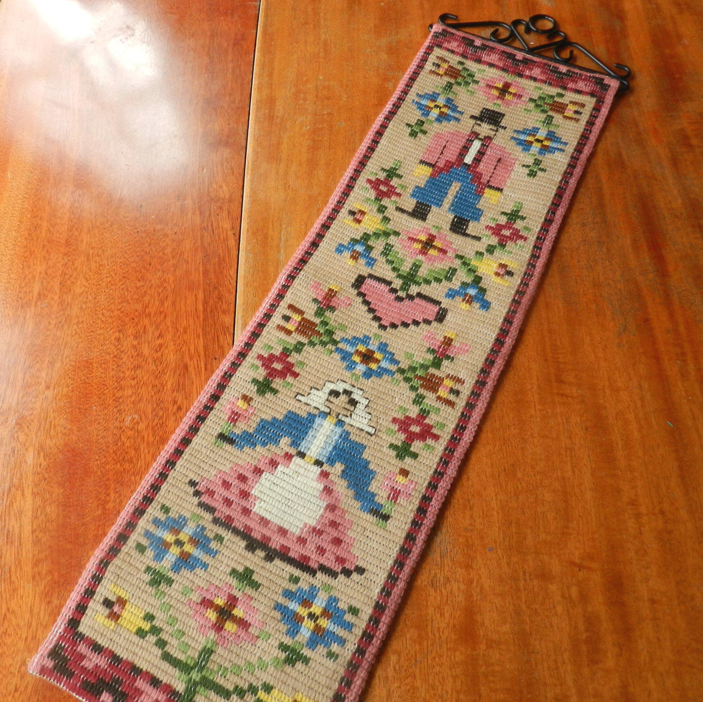 Vintage Swedish Wool Embroidery Tapestry: Nordic Folk Art Bell Pull - Etsy  Israel, image size:2254x2250