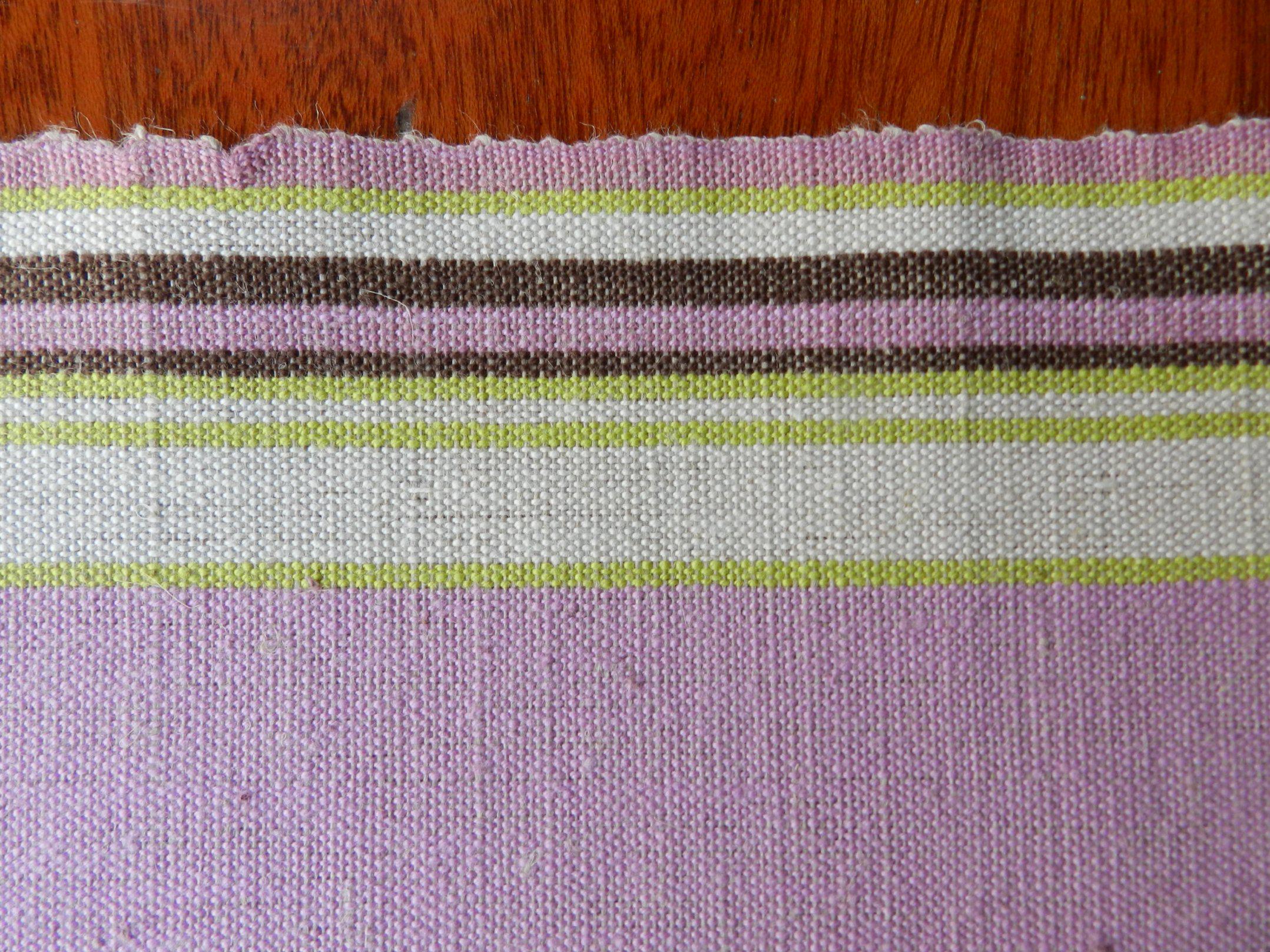 Vintage Striped Linen Fabric: Swedish Woven Cloth, 5.8 Yards