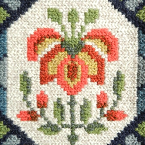 Broderie encadrée Crewel George Washington à Valley Forge signée art