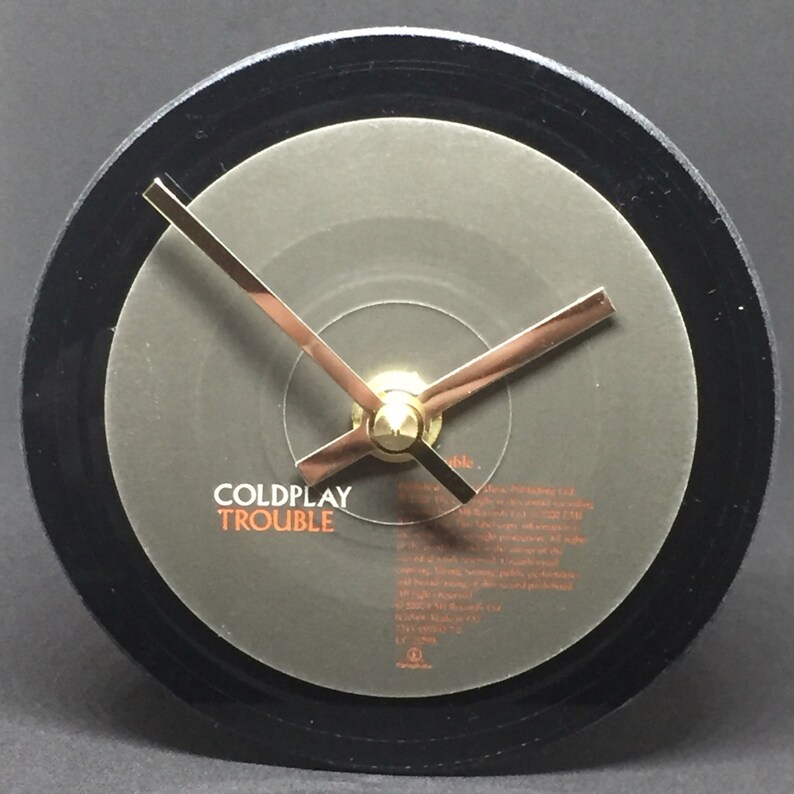 Coldplay Trouble. Clock made from vinyl record Etsy