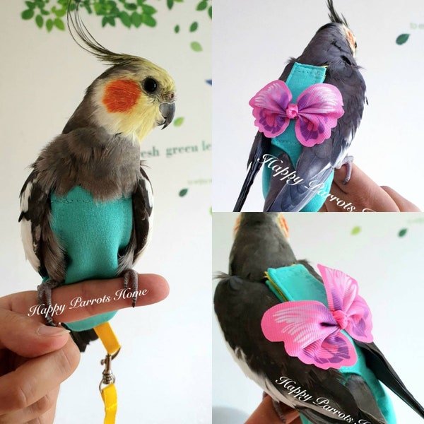 Unique!•••Butterfly Wings•••Bird Flight Suit Bird Diaper •••With 160cm Leash for Parrot Cockatiel   Cockatoo Lovebird •••HappyParrotsHome•••