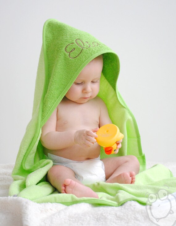 80 cm Serviette de bain bébé 09 citron vert/kiwi brodée avec nom Serviette  de bain personnalisée Serviette pour enfants Cadeau de naissance Idée  cadeau Serviette de plage -  France