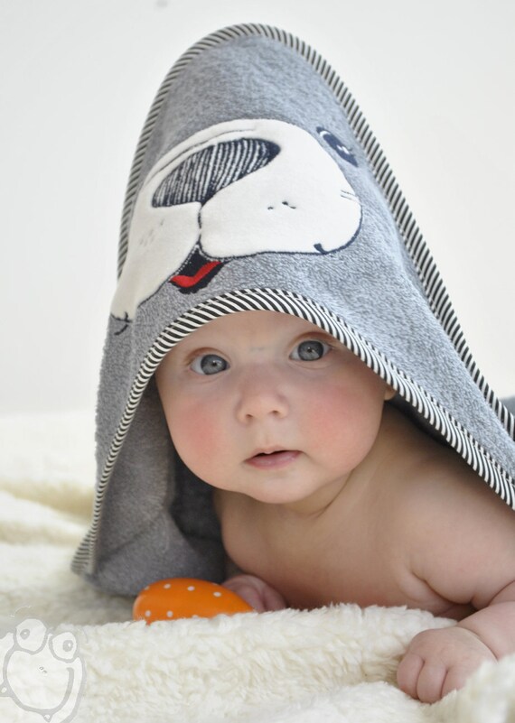 baby hooded towel with name