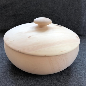 NEU Grosser traditioneller Zirbenbrottopf - Brotdose - Brotbox - handgedrechselt in Bayern - 30cm - Brotkasten Zirbelkiefer - Zirbenholz