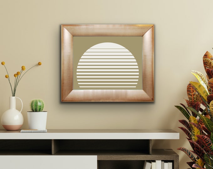 Horizon, Modern Sun, Wall art, Digital Wall Art, Minimalist Wall Decor