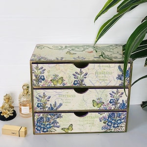Bureauhouder, sieradendoos, apothekerskast, miniladekast, make-uporganizer, make-uplades