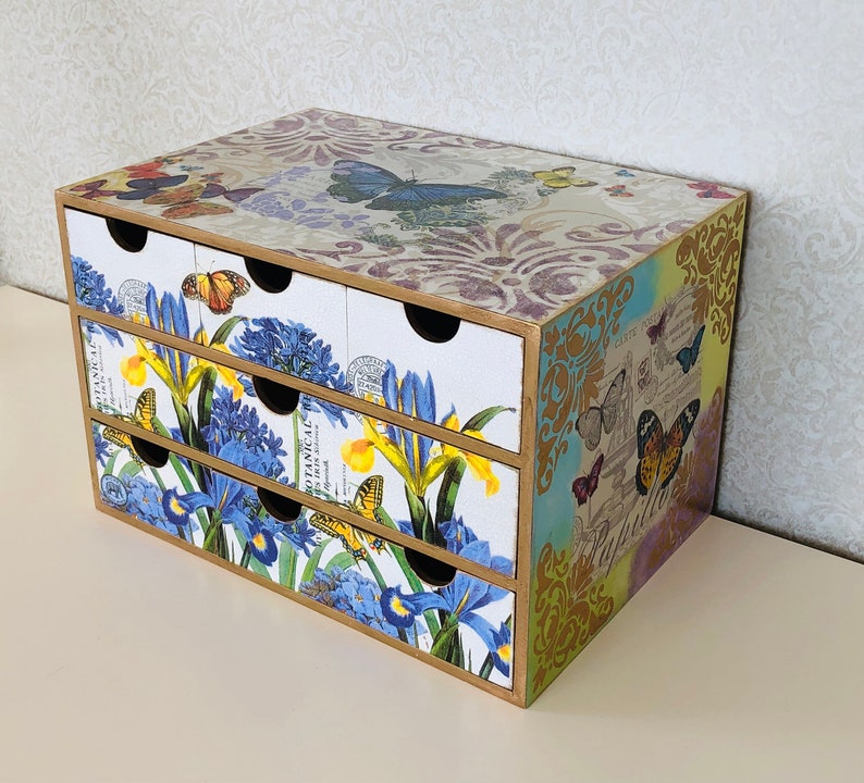 Makeup Storage Chest Large Makeup Organizer Desktop Etsy