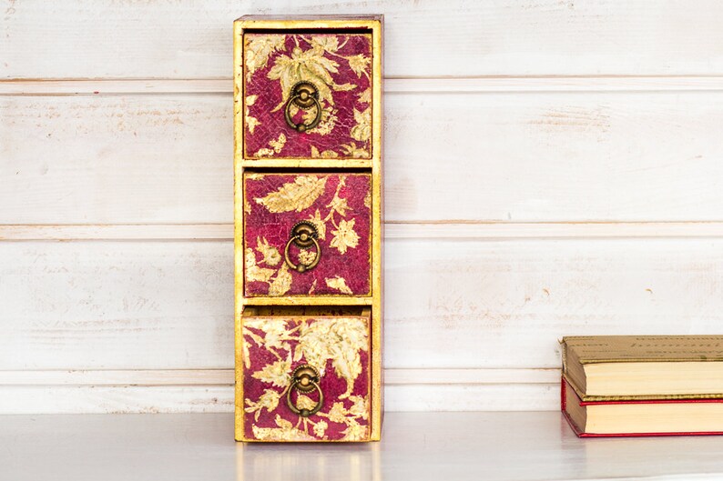 Mini cofre de cajones Organizador de maquillaje Cajones de | Etsy