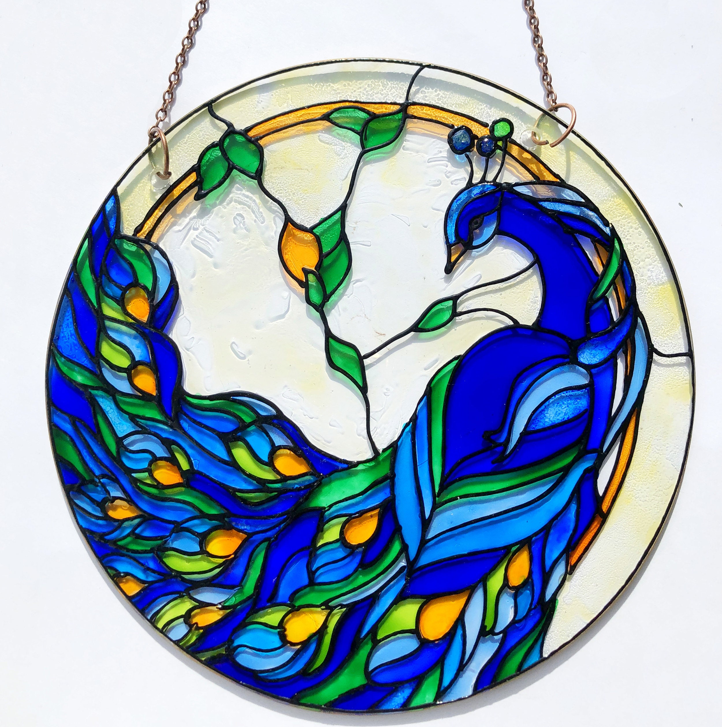 Stained Glass Peacock Ornaments 2 Graphic by Ruthlesskrooz · Creative  Fabrica
