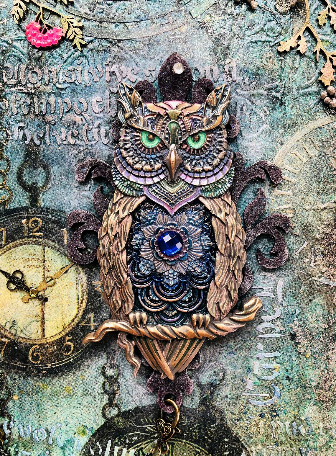 Steampunk Box Magi Owl Tarot Box Owl Box For Tarot Cards Etsy
