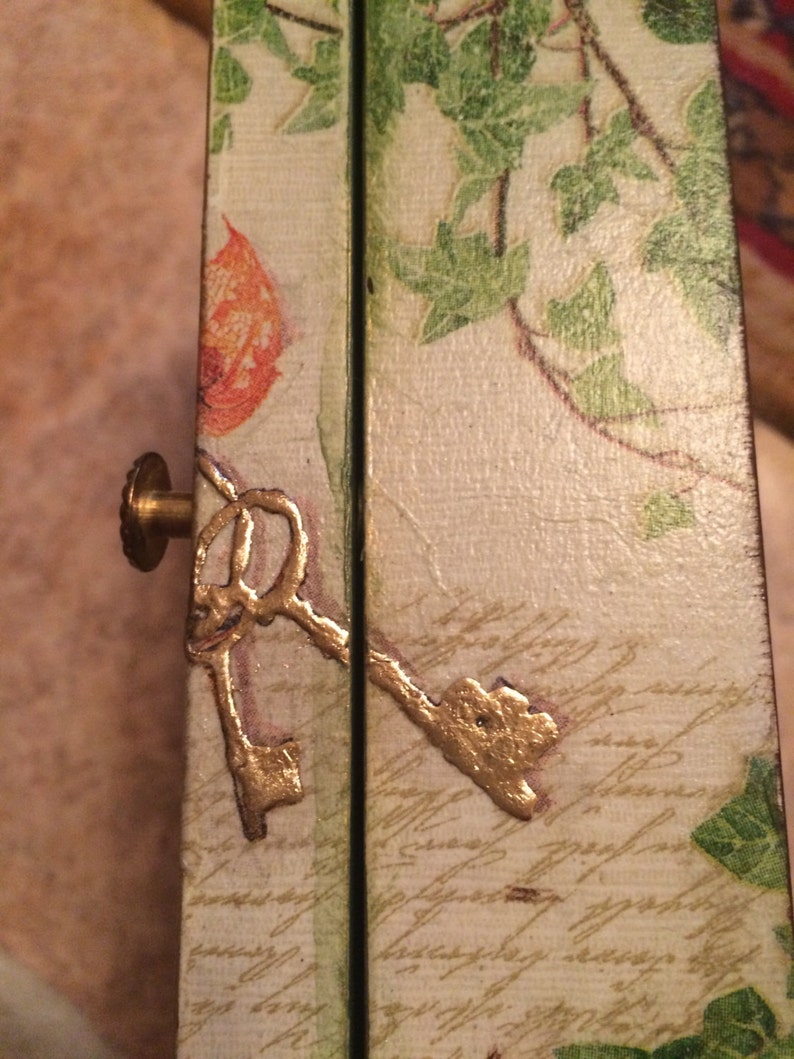 Wooden Key Organizer Rustic Wall Cabinet Green Key Boxkey - Etsy