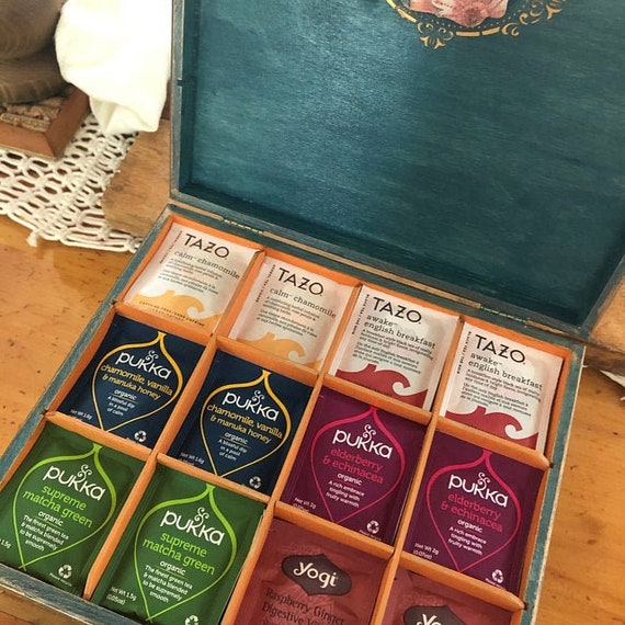 Caja organizadora de té verde