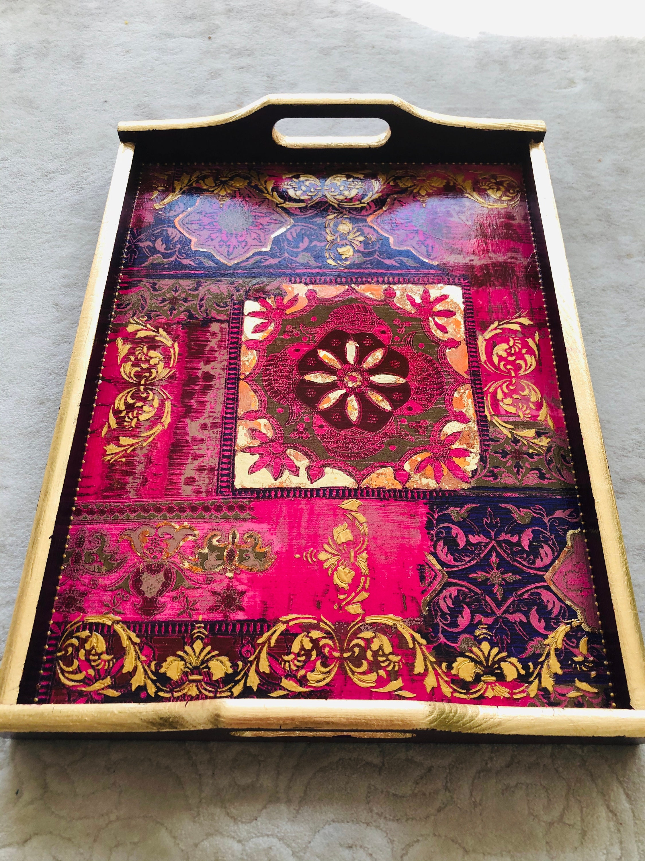 Purple Breakfast Bed Tray Decorative Bed Tray Street Tray Etsy