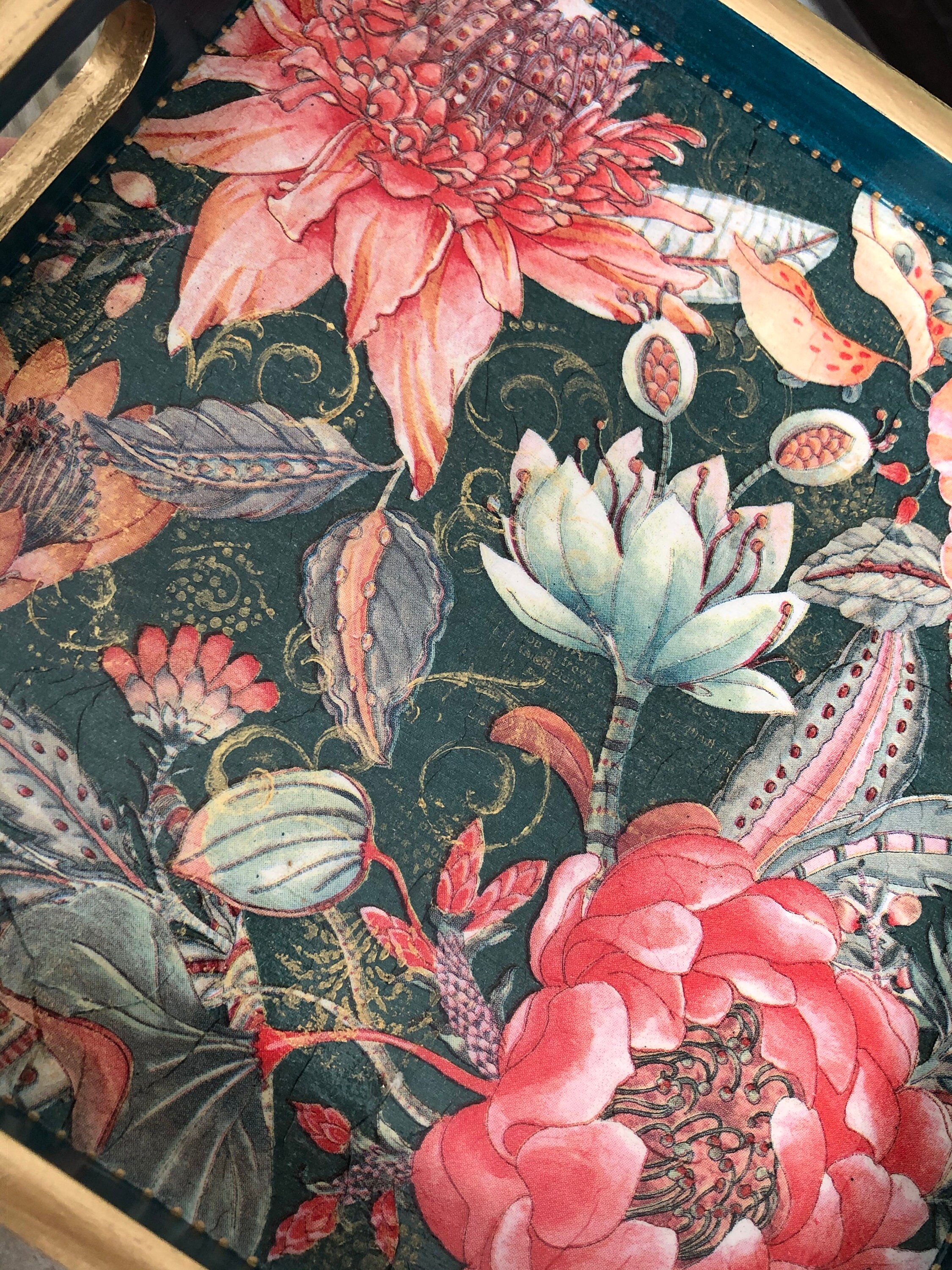 Small breakfast in bed tray Green Bed tray Serving tray Etsy