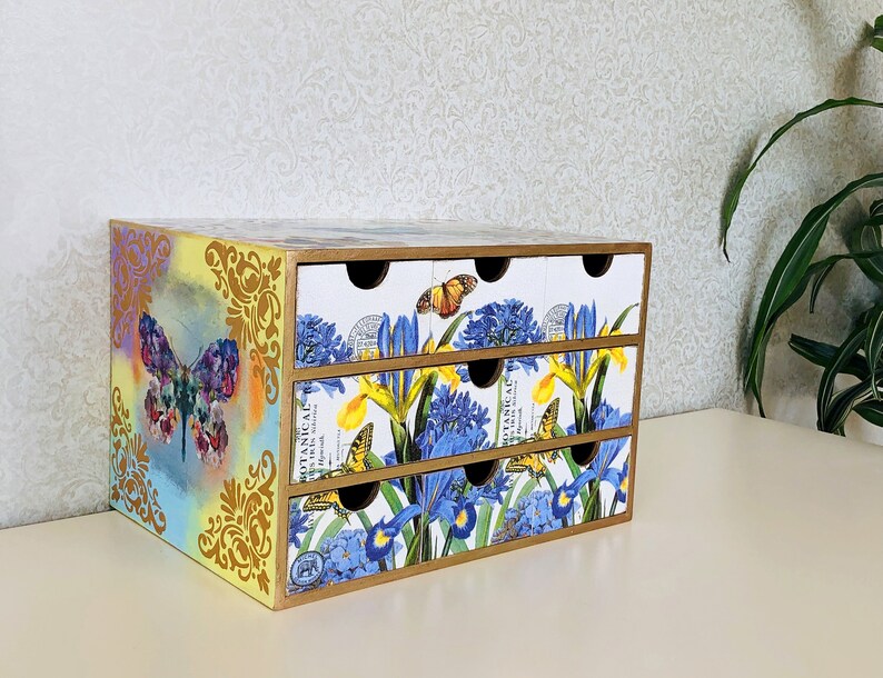 Makeup Storage Chest Large Makeup Organizer Desktop Etsy