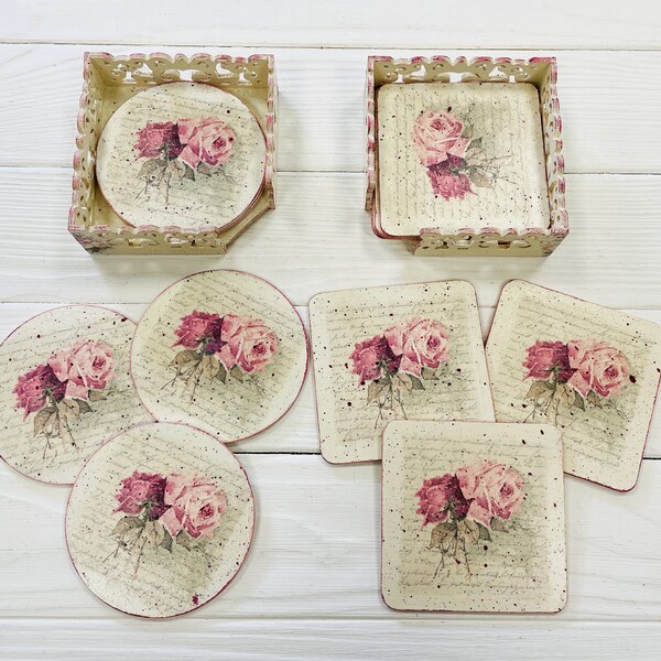 Decoupage Coasters Etsy