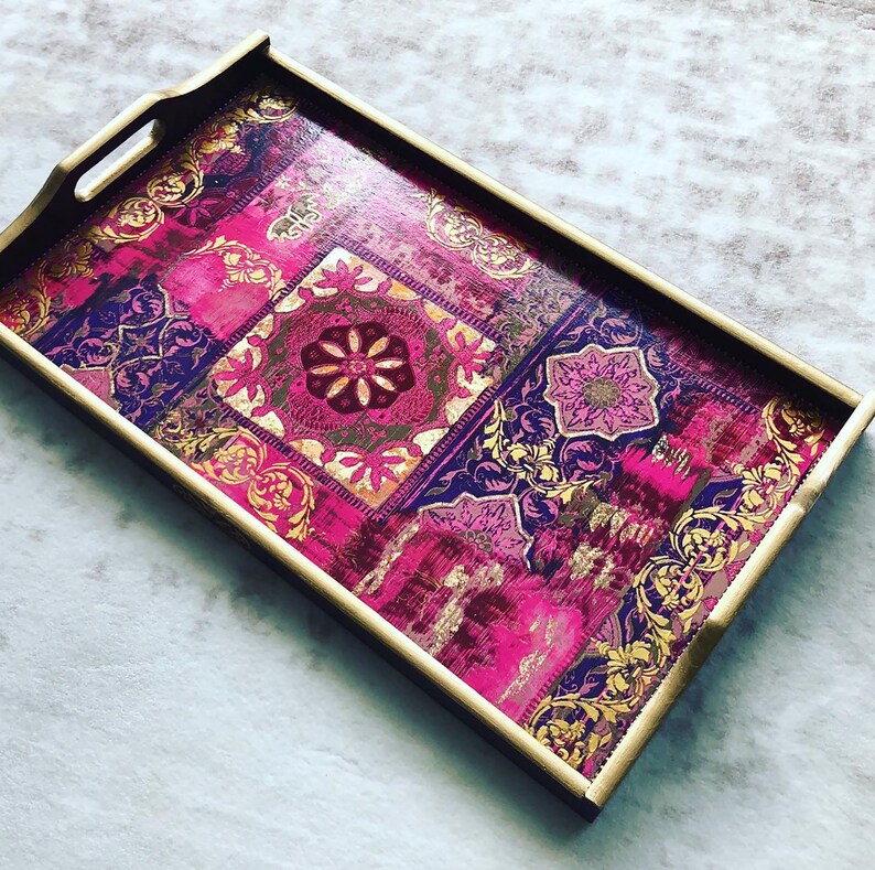 Purple Breakfast Bed Tray Decorative Bed Tray Breakfast Etsy