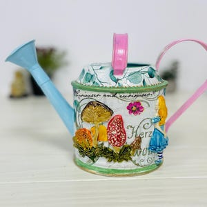 Metal watering can Alice in Wonderland, Pre-order, Decorative watering can, Alice water can, Garden lover gift, Gift for mom