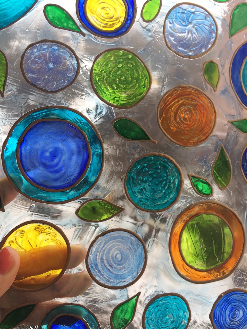 Stained Glass Painting Panel Wall Art Glass Art on Glass Etsy