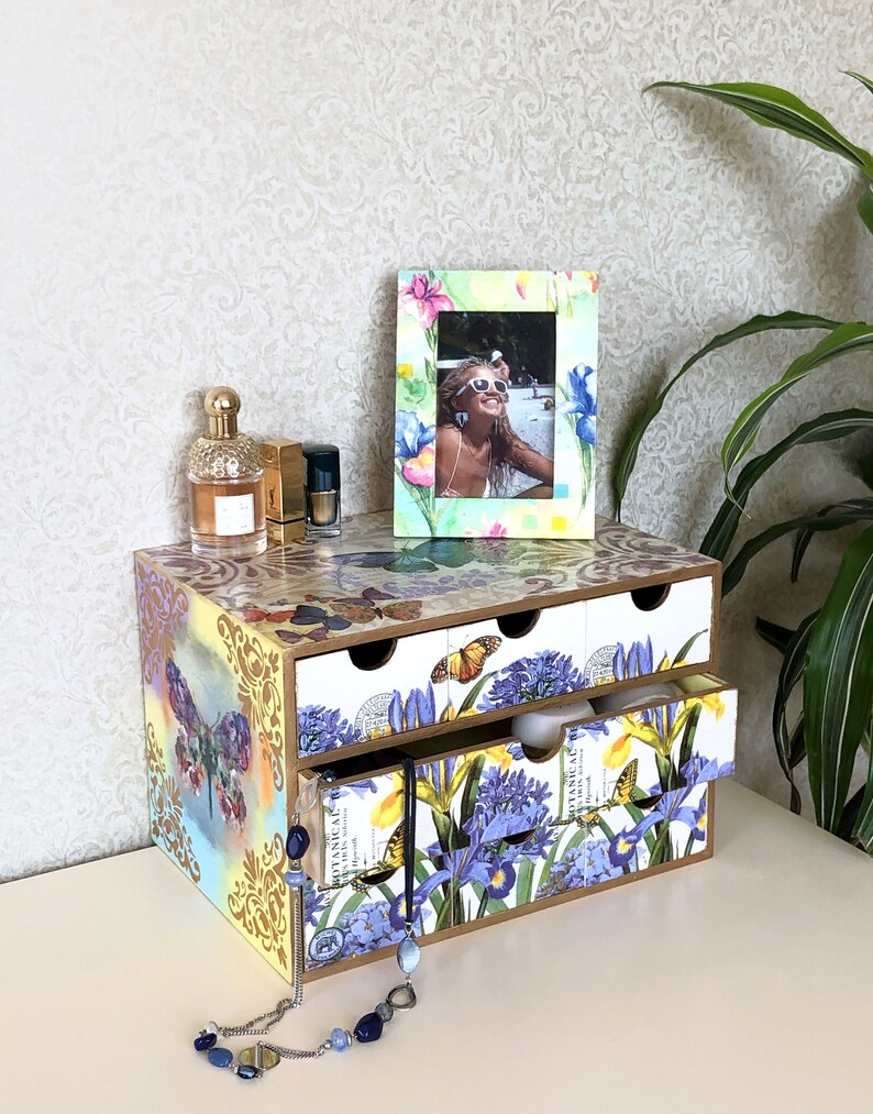 Makeup Storage Chest Large Makeup Organizer Desktop Etsy