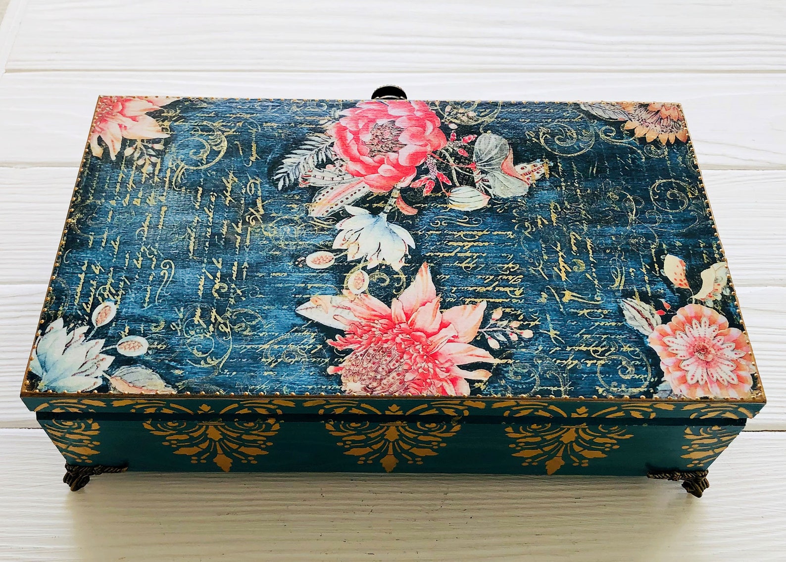 Storing tea bags Large 8 Compartment Tea Box Wood Gift Box Etsy