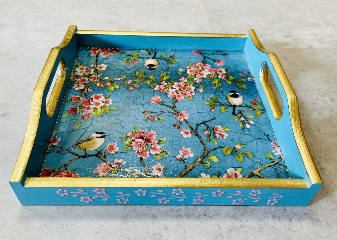 Small Breakfast in Bed Tray Decorative Tray Chinoiserie Etsy