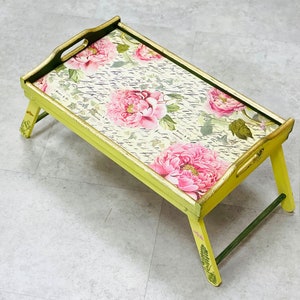 Breakfast table with Legs, Floral themed tables, Decorative Bed tray, Folding table tray, Street serving tray, Laptop stand