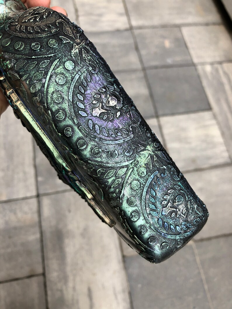 Glass Bottle Fire Breathing Decorative Bottle Hand Painted Etsy