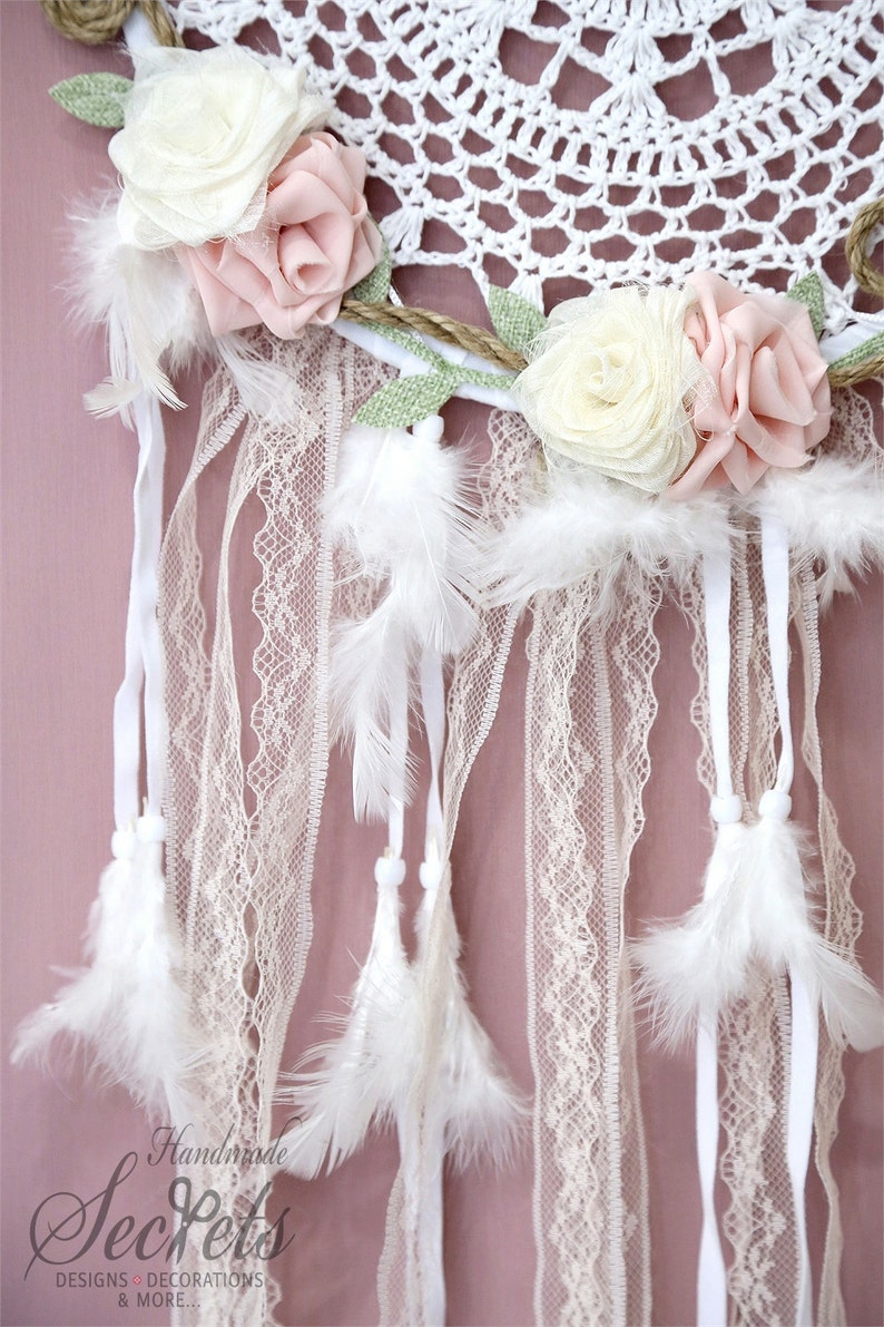 Dreamcatcher, Flower Dreamcatcher, Boho Dream Catcher, Baby Shower Gift