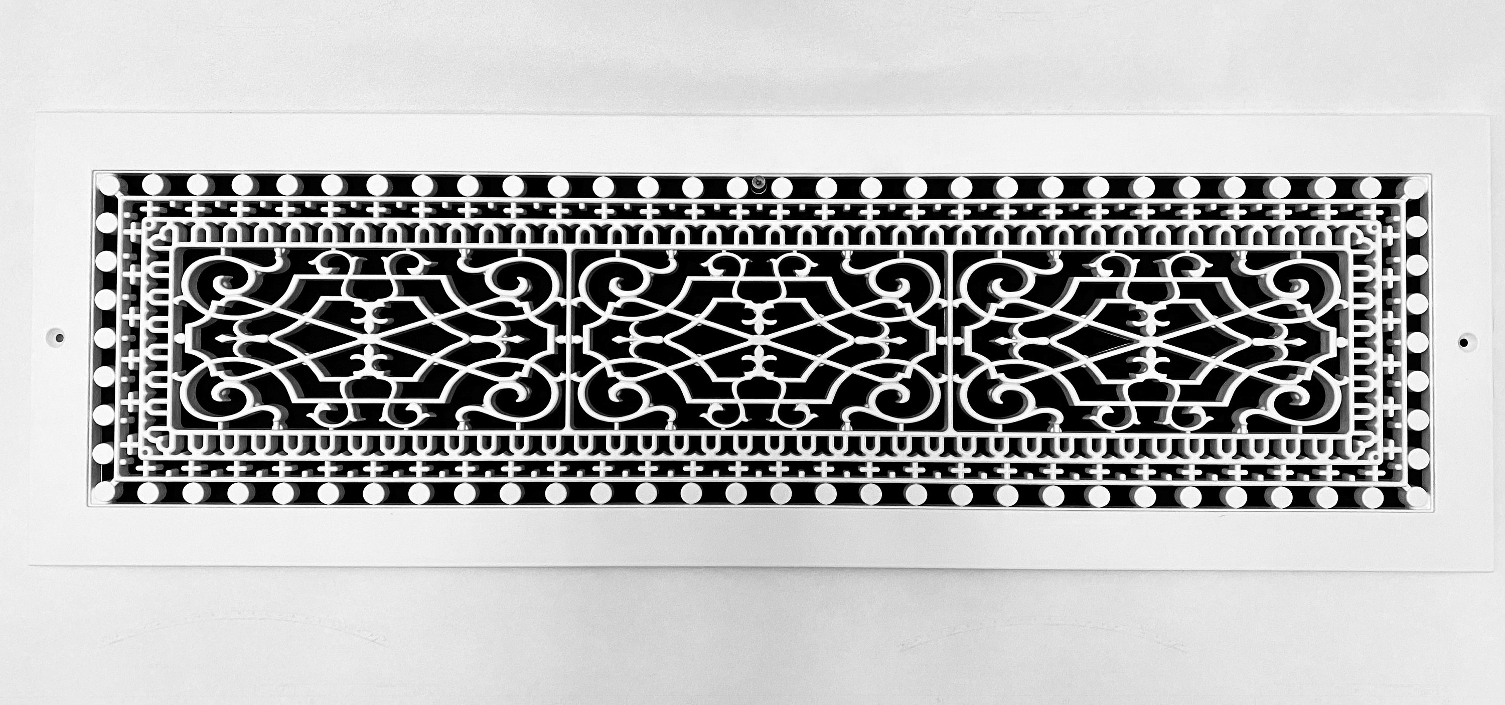 Victorian 8 X 30" Wall Mount Grille/Vent - Overall Dimensions 10…