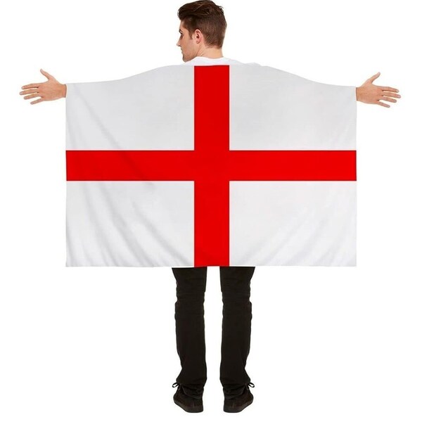 England Cape St Georges Cross Wearable Flag Football Sports Party Banner