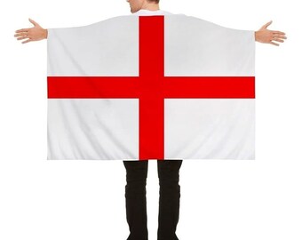 England Cape St Georges Cross Wearable Flag Football Sports Party Banner