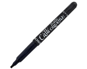 Manuscript Single Italic Marker Pen Black Handwriting